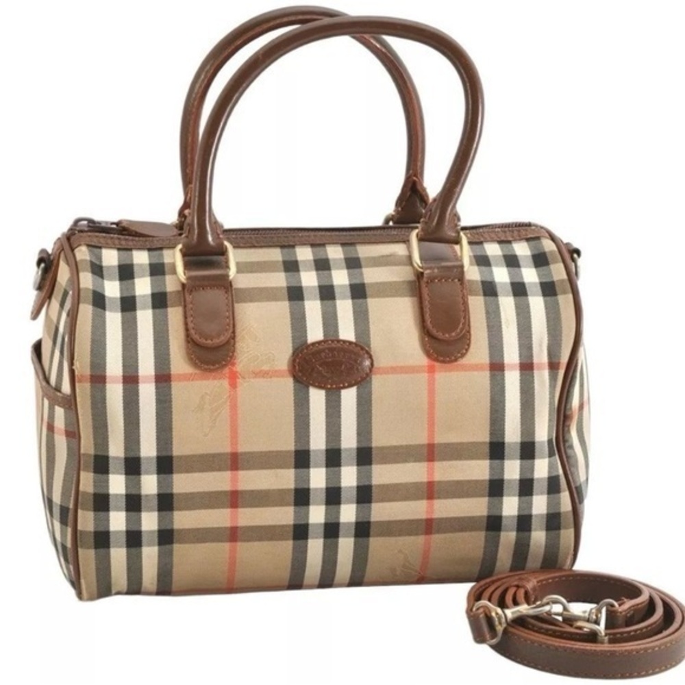 Burberry Nova Check Canvas Leather 2Way Shoulder Hand Bag Beige | Women’s | Used